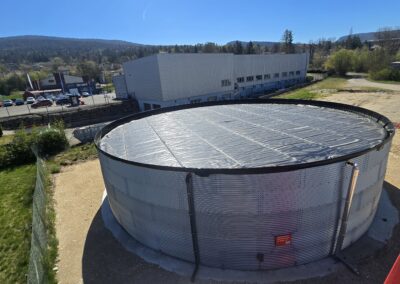 Citerne acier cylindrique réserve incendie