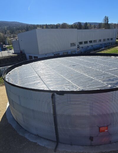 Citerne acier cylindrique réserve incendie