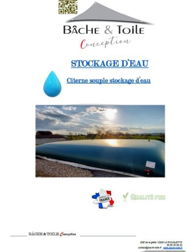 Citerne souple eau